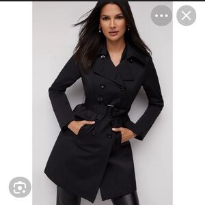 New York & Company Classic Black Trench Coat